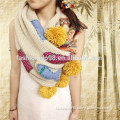 new original Sen female scarf handmade three-dimensional grid of small fish garden patch scarf